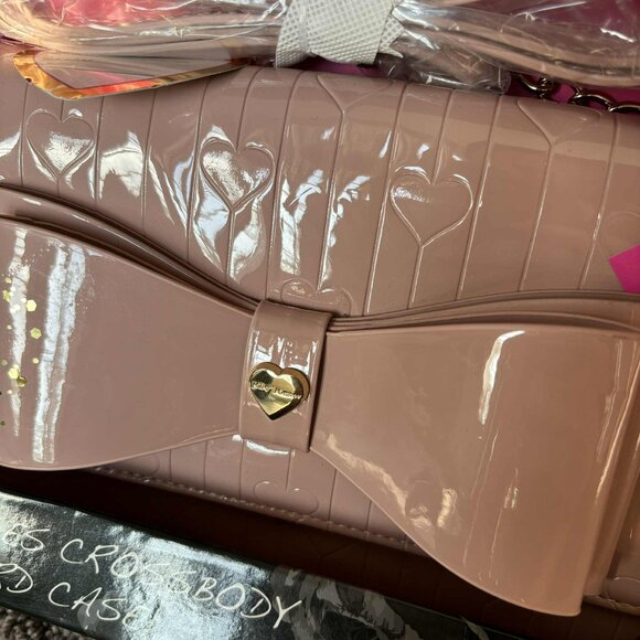 Betsey Johnson Crossbody and Card Case Set NEW Bow Pink Floral - Picture 3 of 3